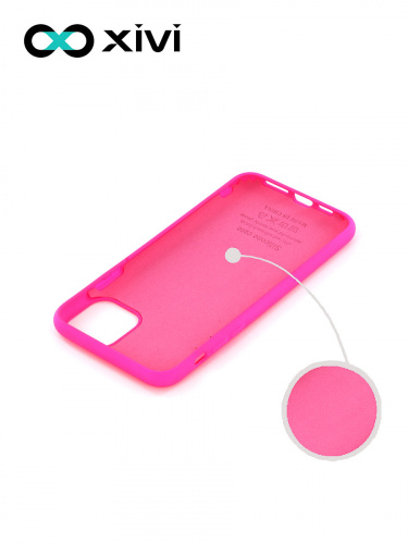 Накладка задняя Xivi для APPLE iPhone 11 Pro Max, Silicon Case, силикон, матовая, №64, цвет фуксия 2