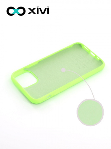Накладка задняя Xivi для APPLE iPhone 11 Pro, Silicon Case, силикон, матовая, №61, цвет салатовый 2