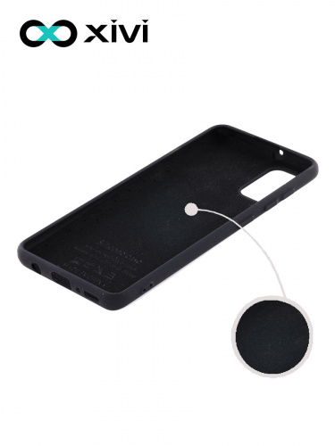 Накладка задняя Xivi для SAMSUNG Galaxy A41, Silicon Case, силикон, матовая, №1, цвет чёрный 2