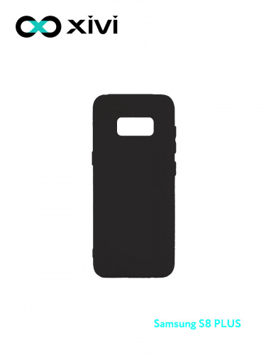 Накладка задняя Xivi для SAMSUNG Galaxy S8 Plus, Silicon Case, силикон, матовая, №1, цвет чёрный 1