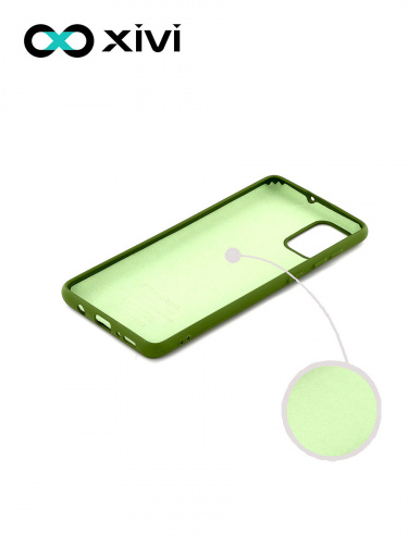 Накладка задняя Xivi для SAMSUNG Galaxy A31, Silicon Case, силикон, матовая, №57, цвет зелёный 2