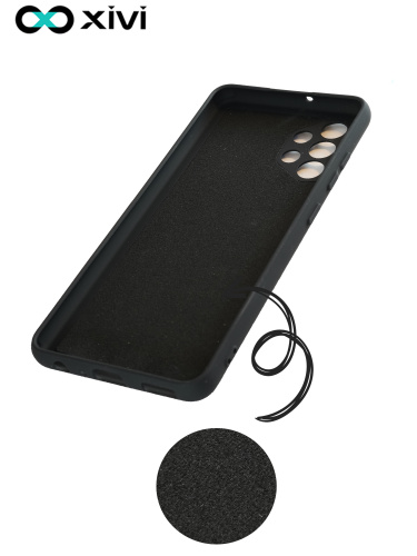 Накладка задняя Xivi для SAMSUNG  Galaxy A32 (2021), Silicon Case, силикон, матовая, №1, цвет чёрный