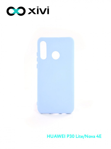 Накладка задняя Xivi для HUAWEI P30 Lite Nova 4E, Silicon Case, силикон, матовая, №42, цвет сиреневый 1