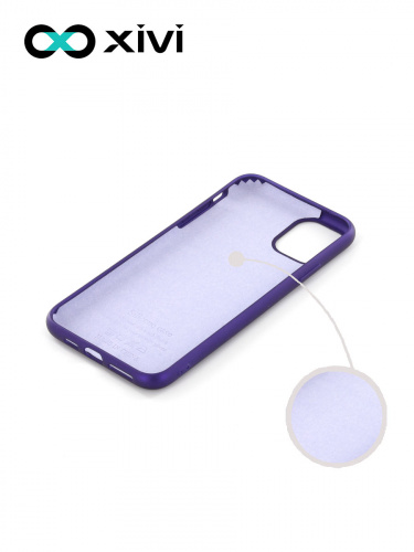 Накладка задняя Xivi для APPLE iPhone 11 Pro Max, Silicon Case, силикон, матовая, №17, цвет фиолетовый 2