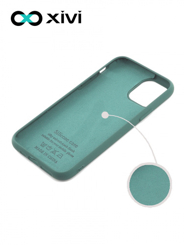 Накладка задняя Xivi для APPLE iPhone 11 Pro, Silicon Case, силикон, матовая, №46, цвет изумрудный 2