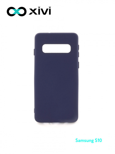 Накладка задняя Xivi для SAMSUNG  Galaxy S10, Silicon Case, силикон, матовая, №2, цвет индиго, тёмный 1
