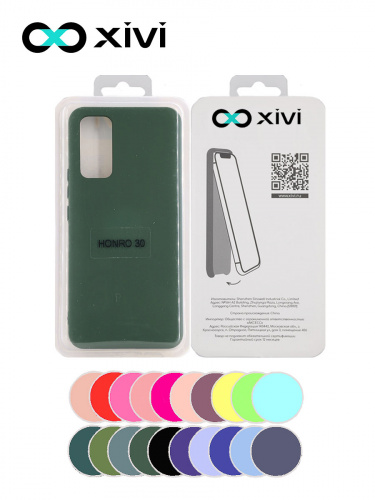 Накладка задняя Xivi для HUAWEI Honor 30 , Silicon Case, силикон, матовая, №59, цвет темно-зеленый 5