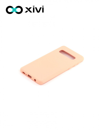 Накладка задняя Xivi для SAMSUNG  Galaxy S10, Silicon Case, силикон, матовая, №30, цвет розовый 3