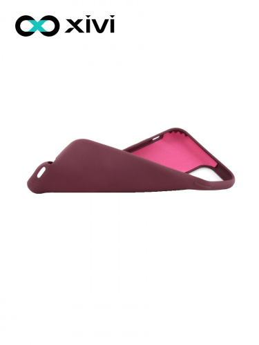 Накладка задняя Xivi для APPLE iPhone 11 Pro Max, Silicon Case, силикон, матовая, №73, цвет винный 6
