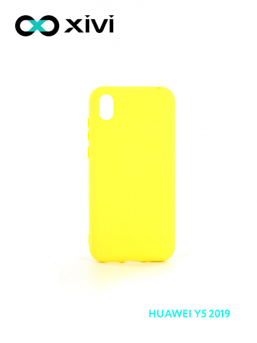 Накладка задняя Xivi для HUAWEI Y5 (2019) 8S, Silicon Case, силикон, матовая, №41, цвет жёлтый 1