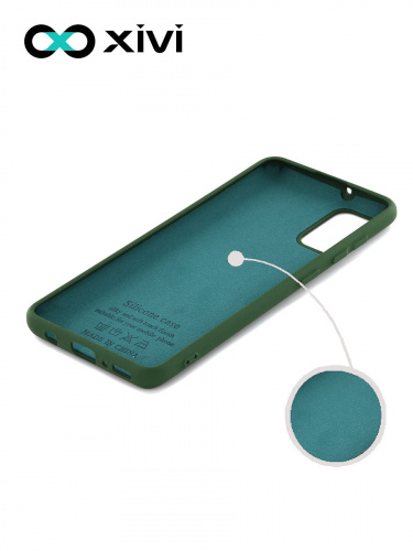 Накладка задняя Xivi для SAMSUNG Galaxy A41, Silicon Case, силикон, матовая, №59, цвет темно-зеленый 2