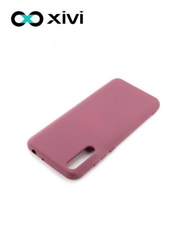 Накладка задняя Xivi для HUAWEI Y8P 2020 P SMART S, Silicon Case, силикон, матовая, №73, цвет винный 4