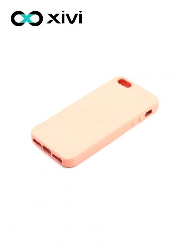 Накладка задняя Xivi для APPLE iPhone 5 5S SE, Silicon Case, силикон, матовая, №39, цвет бежевый 3