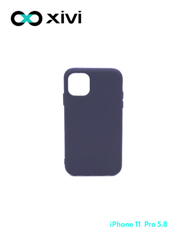 Накладка задняя Xivi для APPLE iPhone 11 Pro, Silicon Case, силикон, матовая, №2, цвет индиго, тёмный 1