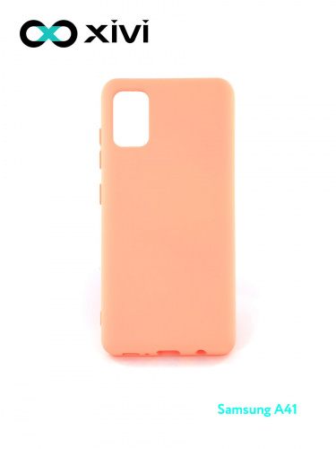 Накладка задняя Xivi для SAMSUNG Galaxy A41, Silicon Case, силикон, матовая, №30, цвет розовый 1