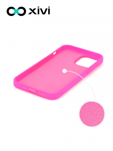 Накладка задняя Xivi для APPLE iPhone 12 6.1 6.1 Pro, Silicon Case, силикон, матовая, №33, цвет розовый 2