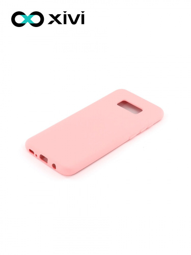Накладка задняя Xivi для SAMSUNG Galaxy S8 Plus, Silicon Case, силикон, матовая, №19, цвет розовый 3