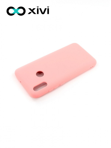 Накладка задняя Xivi для HUAWEI P Smart (2019), Silicon Case, силикон, матовая, №19, цвет розовый 4