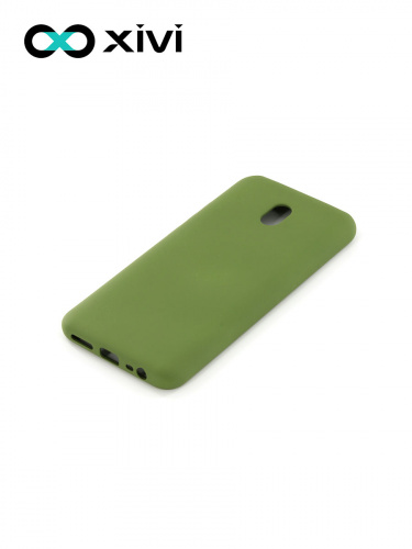 Накладка задняя Xivi для XIAOMI REDMI 8A, Silicon Case, силикон, матовая, №57, цвет зелёный 3