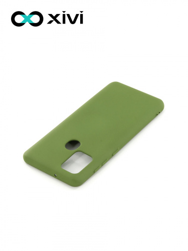 Накладка задняя Xivi для SAMSUNG Galaxy A21S, Silicon Case, силикон, матовая, №57, цвет зелёный 4