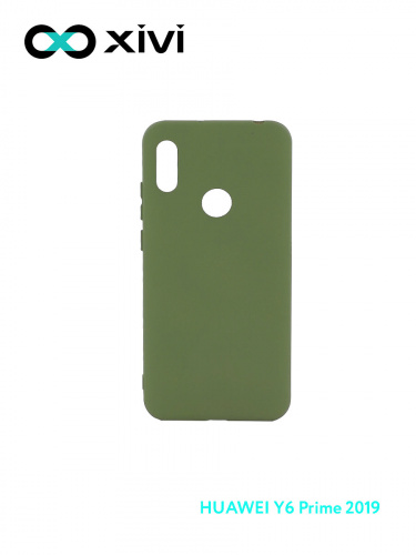 Накладка задняя Xivi для HUAWEI Y6 PRIME 2019 Y6S, Silicon Case, силикон, матовая, №57, цвет зелёный 1
