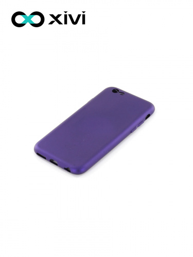 Накладка задняя Xivi для APPLE iPhone 6 6S (4.7), Silicon Case, силикон, матовая, №17, цвет фиолетовый 3