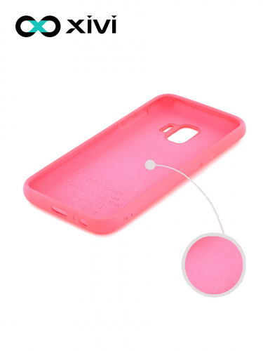 Накладка задняя Xivi для SAMSUNG Galaxy J2 CORE J260, Silicon Case, силикон, матовая, №64, цвет фуксия 2