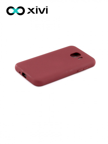 Накладка задняя Xivi для SAMSUNG Galaxy J2 2018 J250G, Silicon Case, силикон, матовая, №73, цвет винный 3