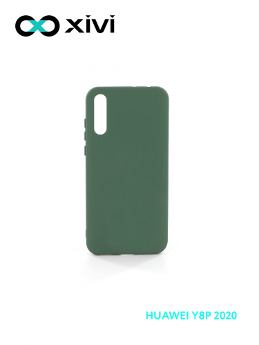 Накладка задняя Xivi для HUAWEI Y8P 2020 P SMART S, Silicon Case, силикон, матовая, №59, цвет темно-зеленый 1
