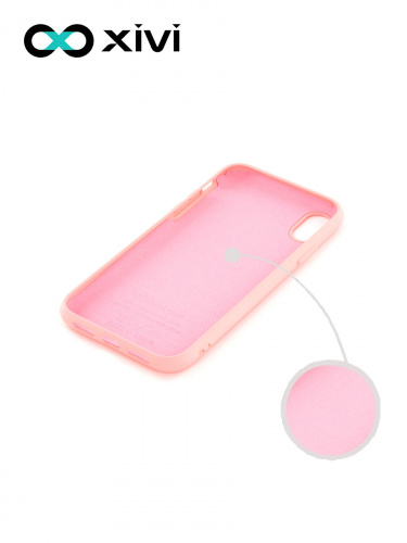 Накладка задняя Xivi для APPLE iPhone XR, Silicon Case, силикон, матовая, №19, цвет розовый 2
