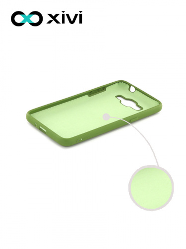 Накладка задняя Xivi для SAMSUNG Galaxy J2 PRIME G530, Silicon Case, силикон, матовая, №57, цвет зелёный 2