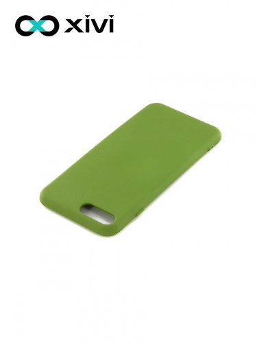 Накладка задняя Xivi для APPLE iPhone 7 8 Plus, Silicon Case, силикон, матовая, №57, цвет зелёный 4