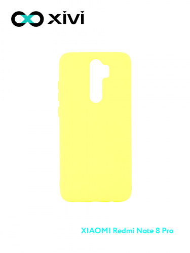 Накладка задняя Xivi для XIAOMI REDMI NOTE 8 PRO, Silicon Case, силикон, матовая, №41, цвет жёлтый верный 1