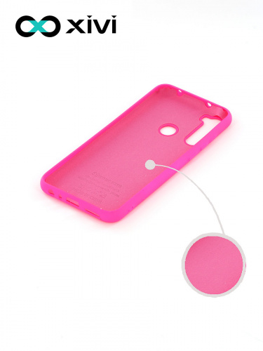 Накладка задняя Xivi для XIAOMI Redmi Note 8T, Silicon Case, силикон, матовая, №64, цвет фуксия 2