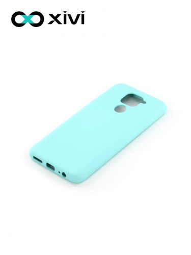 Накладка задняя Xivi для XIAOMI REDMI NOTE 9, Silicon Case, силикон, матовая, №8, цвет голубой 3