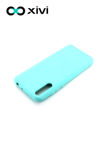 Накладка задняя Xivi для HUAWEI Y8P 2020 P SMART S, Silicon Case, силикон, матовая, №8, цвет голубой 4