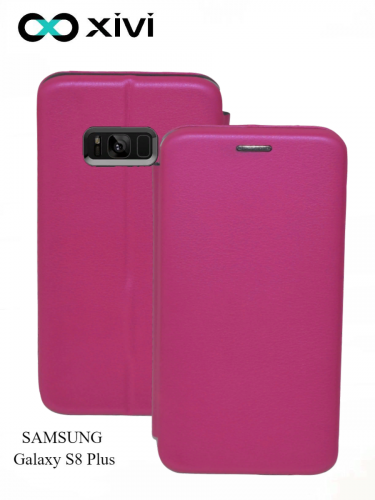 Чехол-книжка Xivi для SAMSUNG Galaxy S8 Plus, Fashion Case, на магните, экокожа, цвет ярко-розовый 1