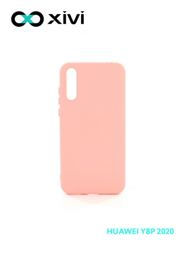 Накладка задняя Xivi для HUAWEI Y8P 2020 P SMART S, Silicon Case, силикон, матовая, №30, цвет розовый 1