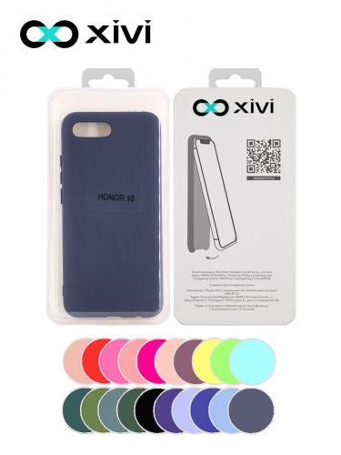 Накладка задняя Xivi для HUAWEI Honor 10, Silicon Case, силикон, матовая, №2, цвет индиго, тёмный 5