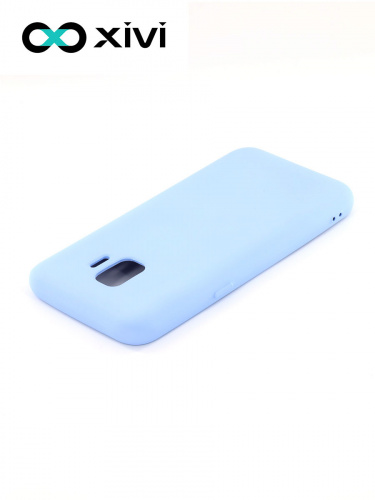 Накладка задняя Xivi для SAMSUNG Galaxy J2 CORE J260, Silicon Case, силикон, матовая, №42, цвет сиреневый 4