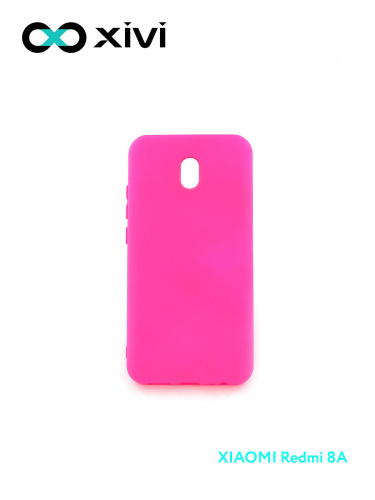 Накладка задняя Xivi для XIAOMI REDMI 8A, Silicon Case, силикон, матовая, №64, цвет фуксия 1