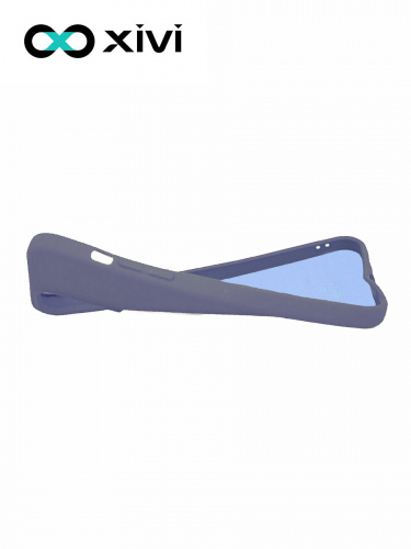 Накладка задняя Xivi для APPLE iPhone 12 6.7, Silicon Case, силикон, матовая, №2, цвет индиго, тёмный 6