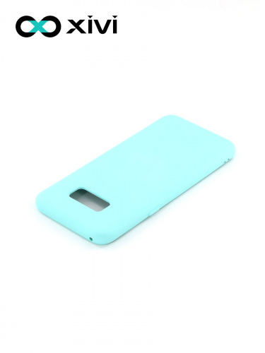 Накладка задняя Xivi для SAMSUNG Galaxy S8 Plus, Silicon Case, силикон, матовая, №8, цвет голубой 4