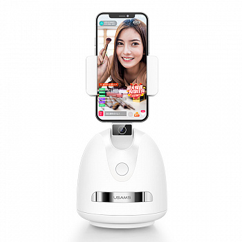 Держатель настольный для селфи Usams, US-ZB239, Smart Face, пластик, белый