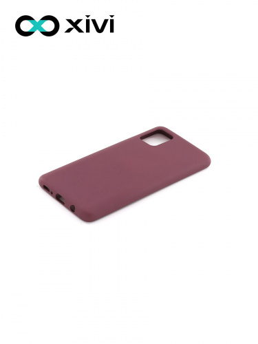 Накладка задняя Xivi для SAMSUNG Galaxy A51 5G, Silicon Case, силикон, матовая, №73, цвет винный 3