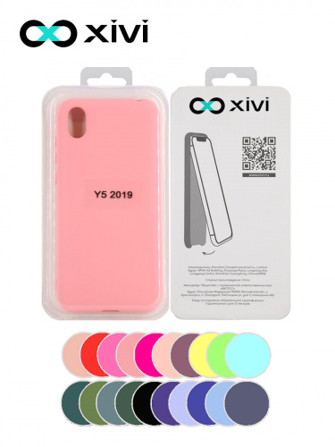 Накладка задняя Xivi для HUAWEI Y5 (2019) 8S, Silicon Case, силикон, матовая, №19, цвет розовый 5