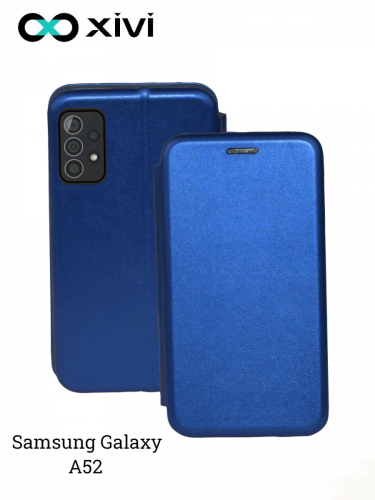 Чехол-книжка Xivi для SAMSUNG  Galaxy A52, Fashion Case, на магните, экокожа, цвет синий 1