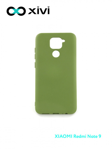 Накладка задняя Xivi для XIAOMI REDMI NOTE 9, Silicon Case, силикон, матовая, №57, цвет зелёный 1