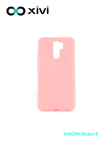 Накладка задняя Xivi для XIAOMI Redmi 9, Silicon Case, силикон, матовая, №19, цвет розовый 1