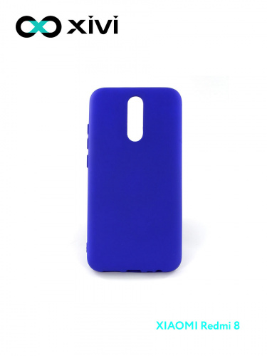 Накладка задняя Xivi для XIAOMI Redmi 8, Silicon Case, силикон, матовая, №47, цвет синий 1